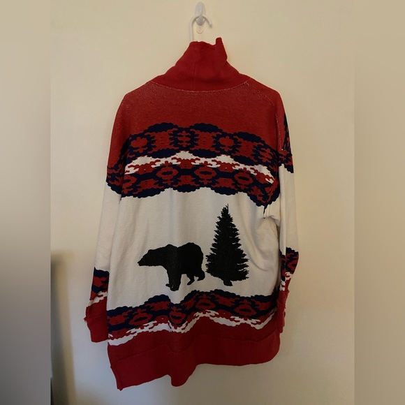 Free People Bear Printed Oversized Cardi - Picture 3 of 3